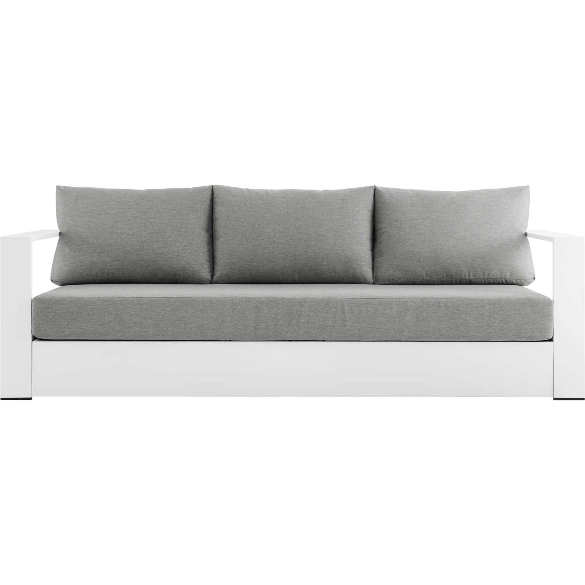 Conejos Powder-Coated Aluminum Sofa by Evans & Londeen. Made from seat cushion: foam density 30kgs, m3, seat front is covered by 20mmt spraying bonded wadding in a modern style.