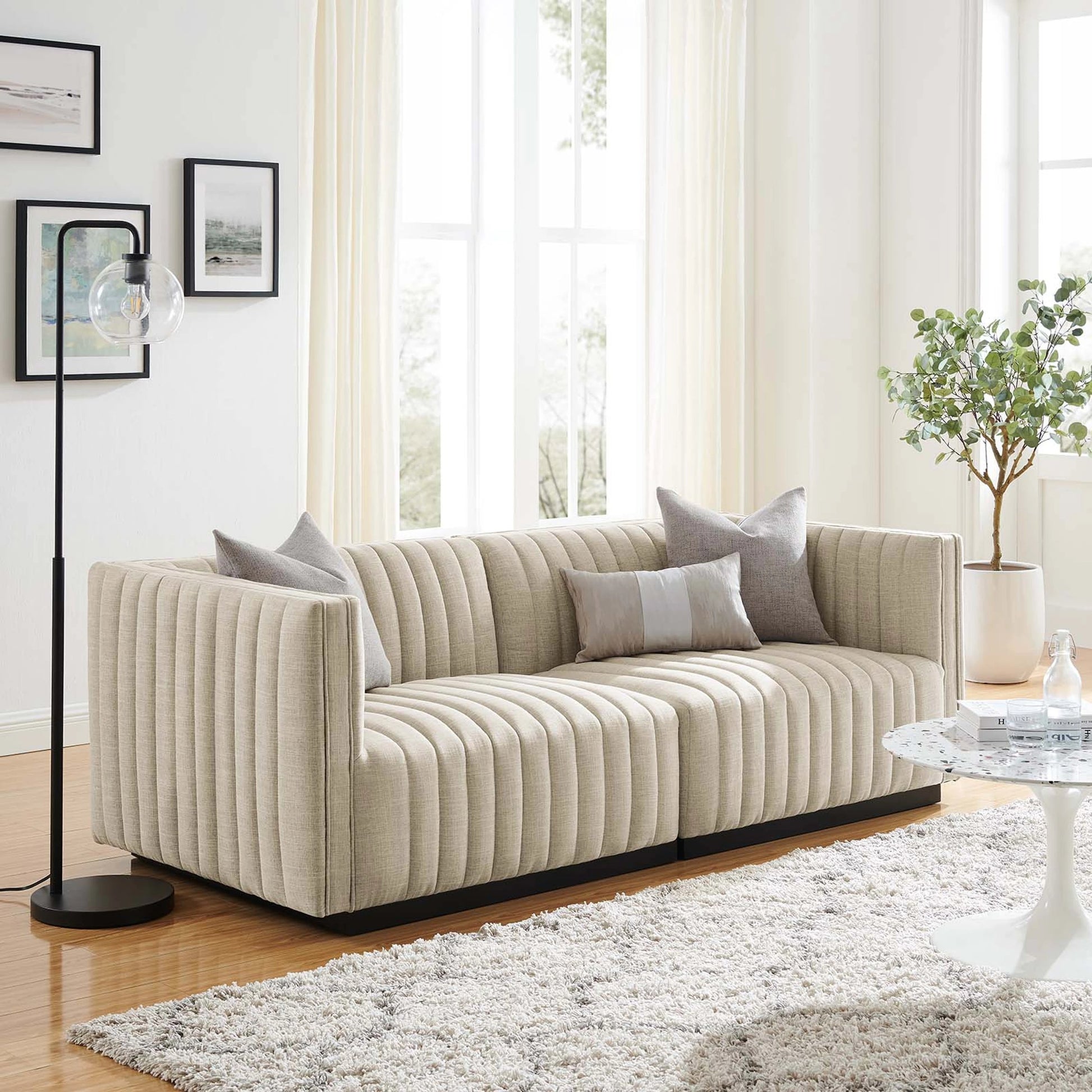 Stone Channel Loveseat by Evans & Londeen. Made from unique in a modern style.
