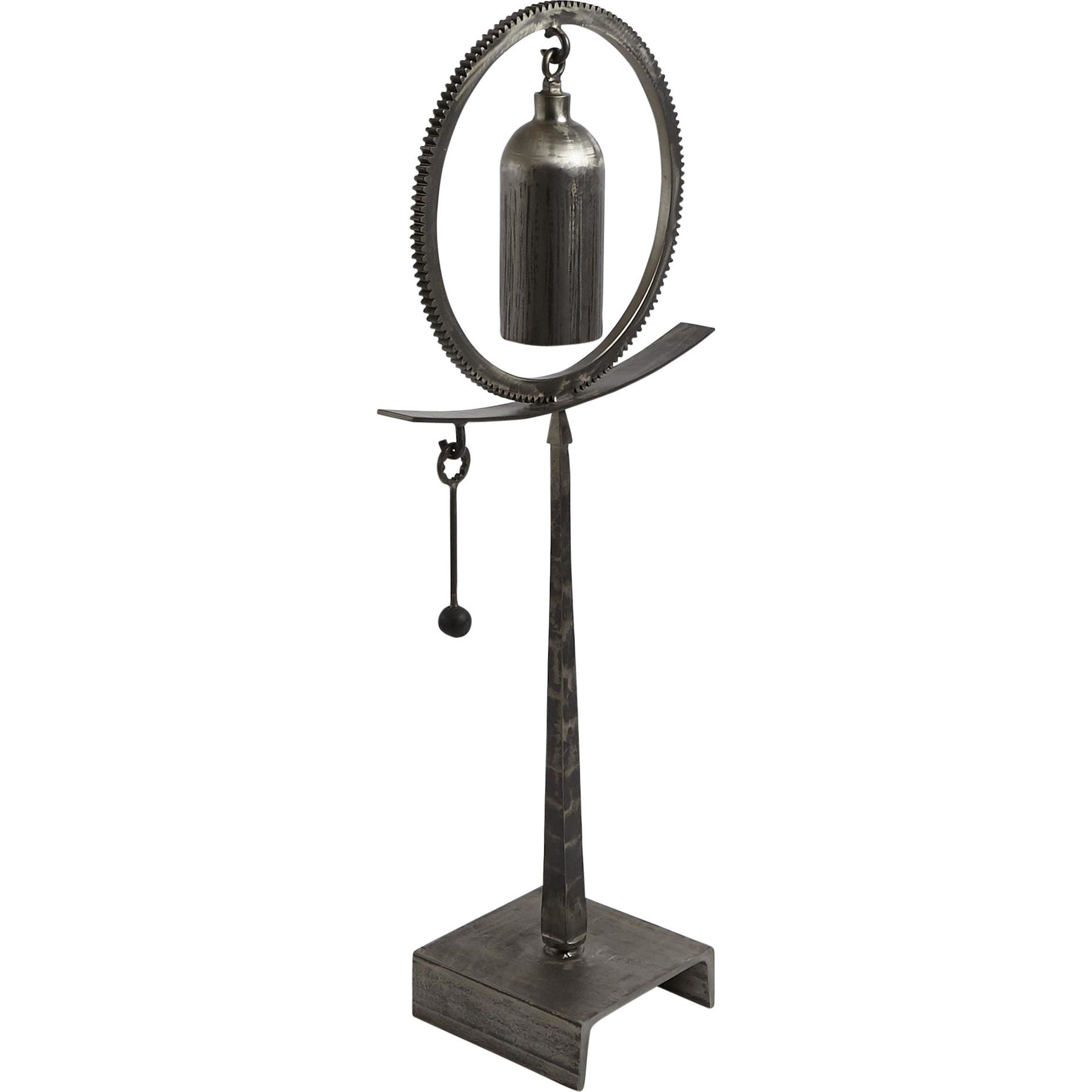 Taper Spring Sound Sculpture by Global Views. Made from iron in a rustic style.