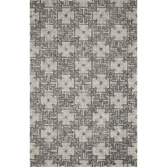 Ehren EHR-01 Rug by Loloi in charcoal, fog. Made from 100% wool in a modern style.