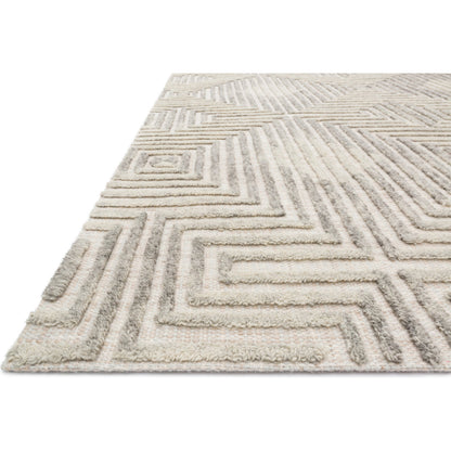 Ehren EHR-02 Rug by Loloi in gray, silver. Made from 100% wool in a modern style.