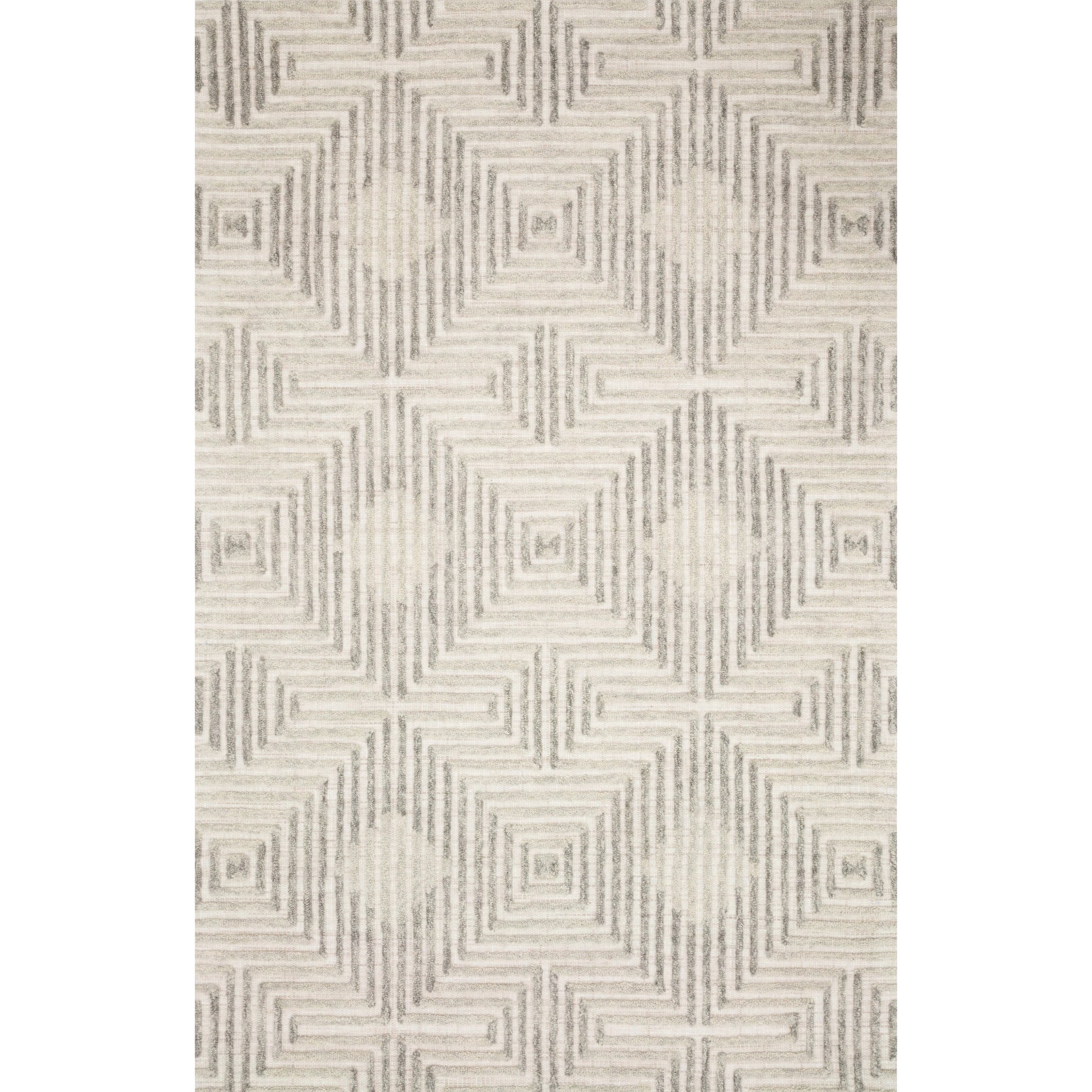 Ehren EHR-02 Rug by Loloi in gray, silver. Made from 100% wool in a modern style.
