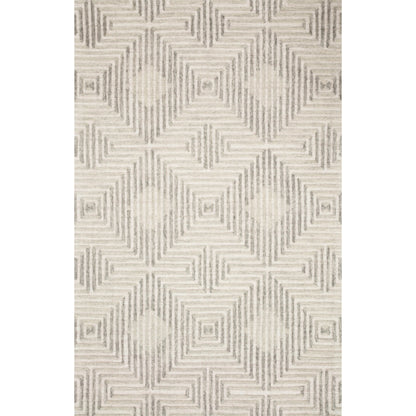 Ehren EHR-02 Rug by Loloi in gray, silver. Made from 100% wool in a modern style.