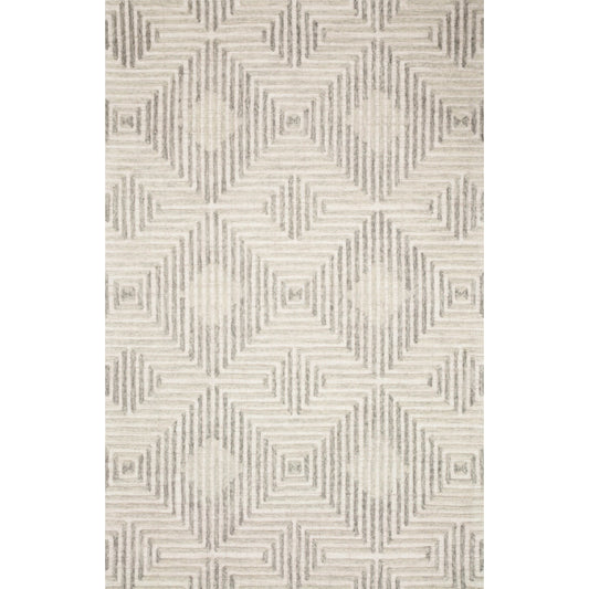Ehren EHR-02 Rug by Loloi in gray, silver. Made from 100% wool in a modern style.