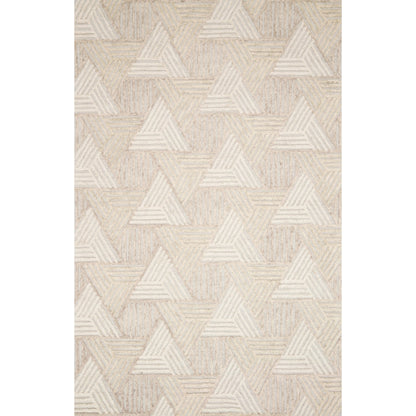 Ehren EHR-04 Rug by Loloi in oatmeal, ivory. Made from 100% wool in a modern style.
