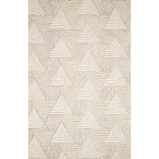 Ehren EHR-04 Rug by Loloi in oatmeal, ivory. Made from 100% wool in a modern style.