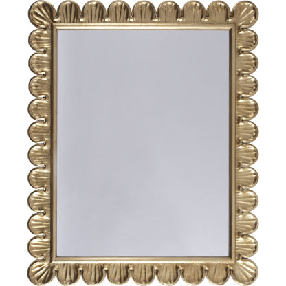 Eliza Scalloped Edge Frame Mirror by Worlds Away. Made from hardwood solids, glass in a traditional style.