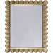 Eliza Scalloped Edge Frame Mirror by Worlds Away. Made from hardwood solids, glass in a traditional style.