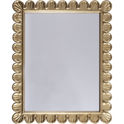 Eliza Scalloped Edge Frame Mirror by Worlds Away. Made from hardwood solids, glass in a traditional style.