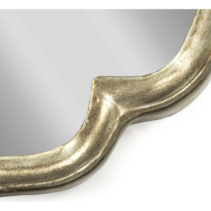 Agape Mirror by Zentique in distressed silver and iron, mirror, mdf. Made from iron, mirror, mdf in a transitional style.