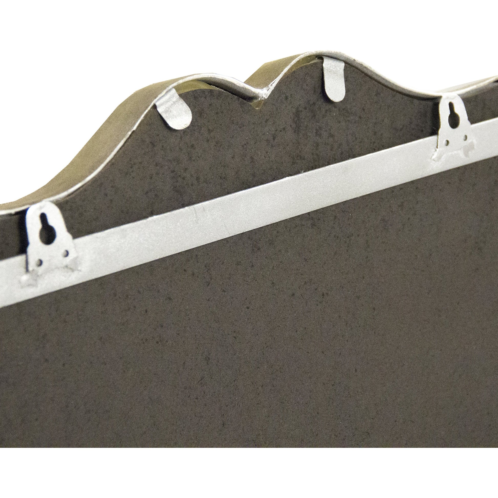Agape Mirror by Zentique in distressed silver and iron, mirror, mdf. Made from iron, mirror, mdf in a transitional style.