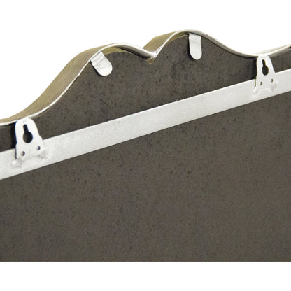 Agape Mirror by Zentique in distressed silver and iron, mirror, mdf. Made from iron, mirror, mdf in a transitional style.