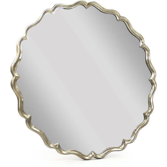 Agape Mirror by Zentique in distressed silver and iron, mirror, mdf. Made from iron, mirror, mdf in a transitional style.