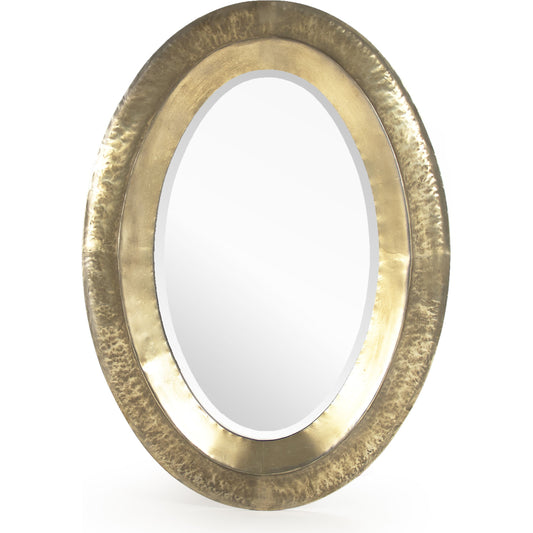 Jenna Mirror by Zentique in distressed gold and iron, mirror, mdf. Made from iron, mirror, mdf in a transitional style.