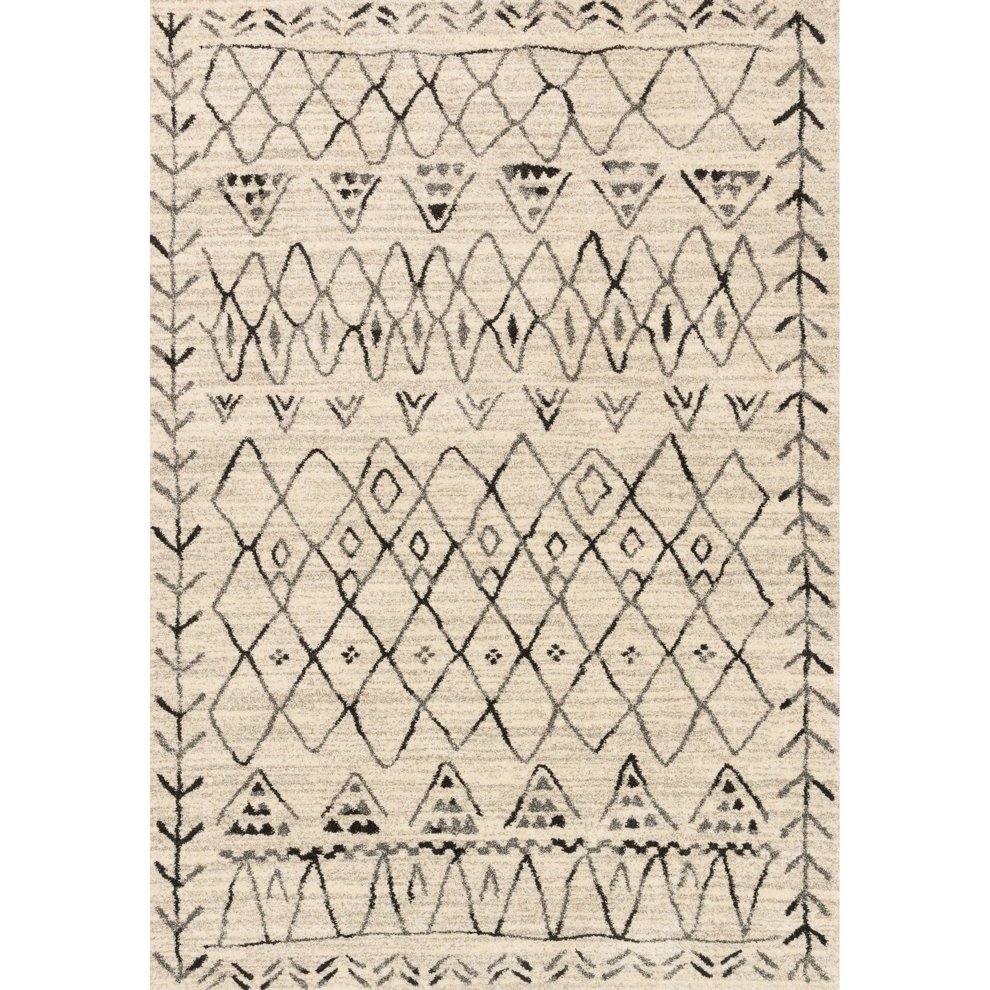 001 75246-27744,SI-1787690 | Primary Silo | Emory EB-09 Rug by Loloi in heather gray, black. Made from 100% polypropylene in a eclectic & global style.