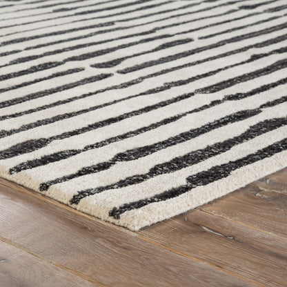 Vera by Nikki Chu ENK13 Rug by Jaipur Living in white, black. Made from unique in a unique style.