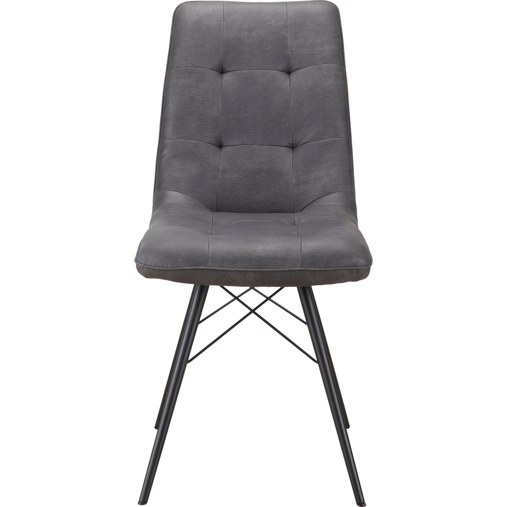 Morrison Side Chair (Set of 2) by Moe's Home Collection in grey. Made from high density foam, metal in a modern style.