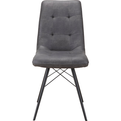 Morrison Side Chair (Set of 2) by Moe's Home Collection in grey. Made from high density foam, metal in a modern style.