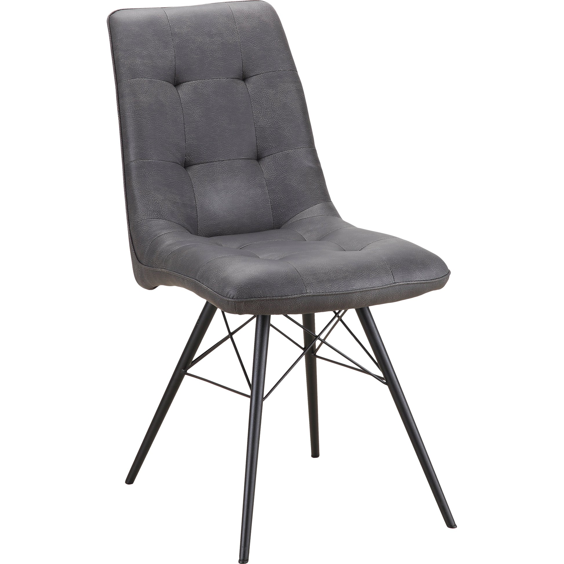 Morrison Side Chair (Set of 2) by Moe's Home Collection in grey. Made from high density foam, metal in a modern style.