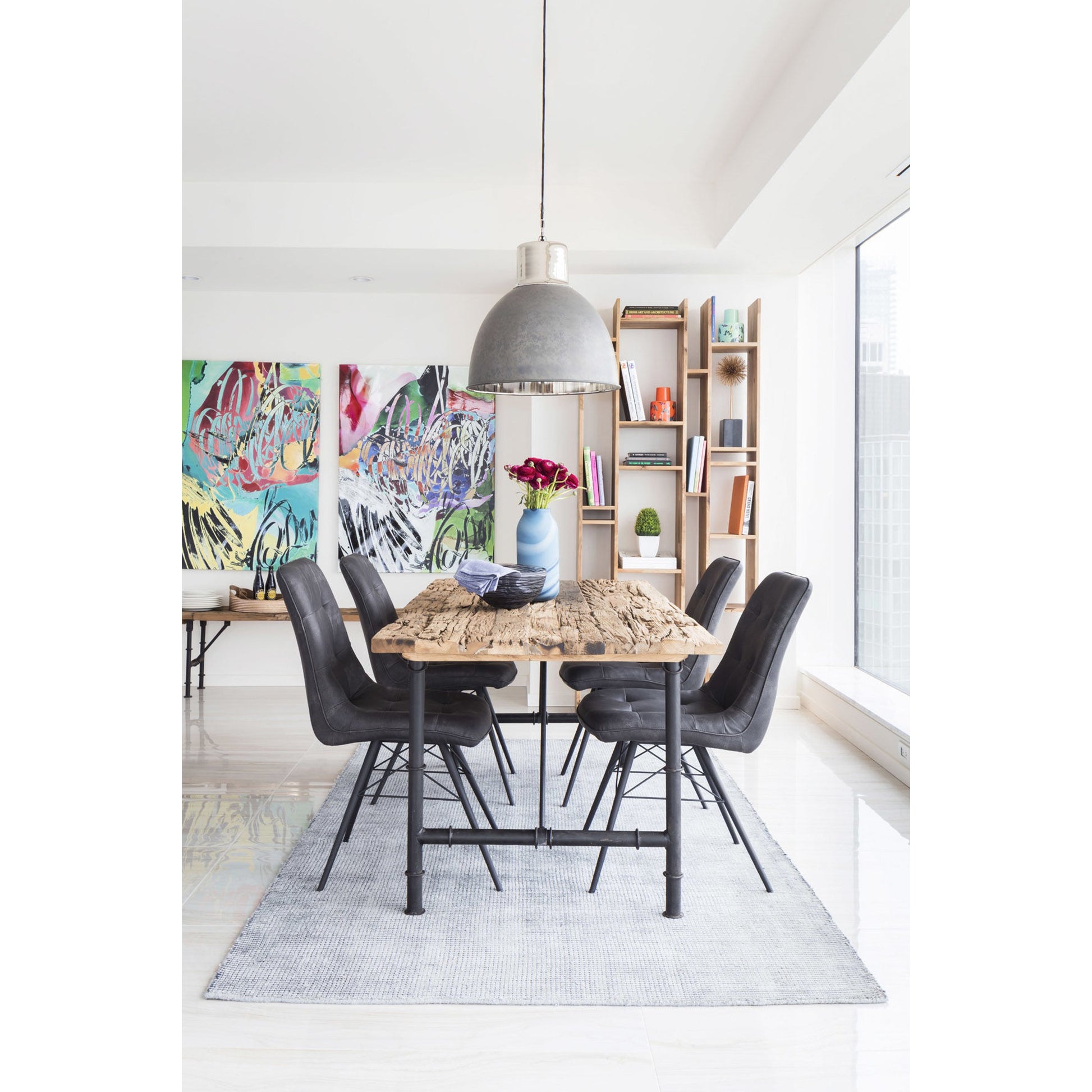 Morrison Side Chair (Set of 2) by Moe's Home Collection in grey. Made from high density foam, metal in a modern style.