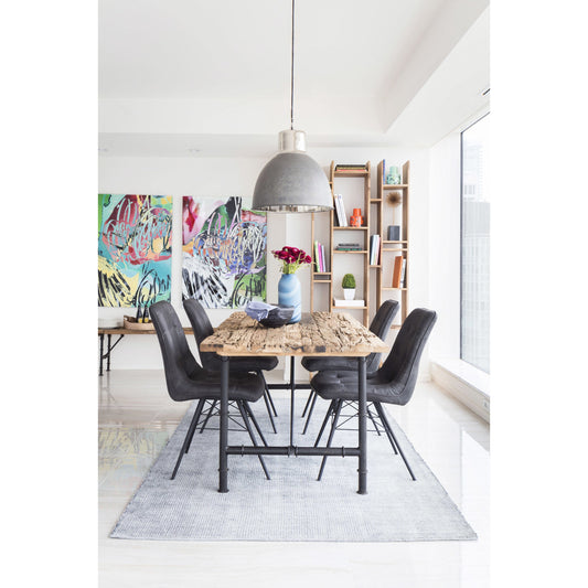 Morrison Side Chair (Set of 2) by Moe's Home Collection in grey. Made from high density foam, metal in a modern style.