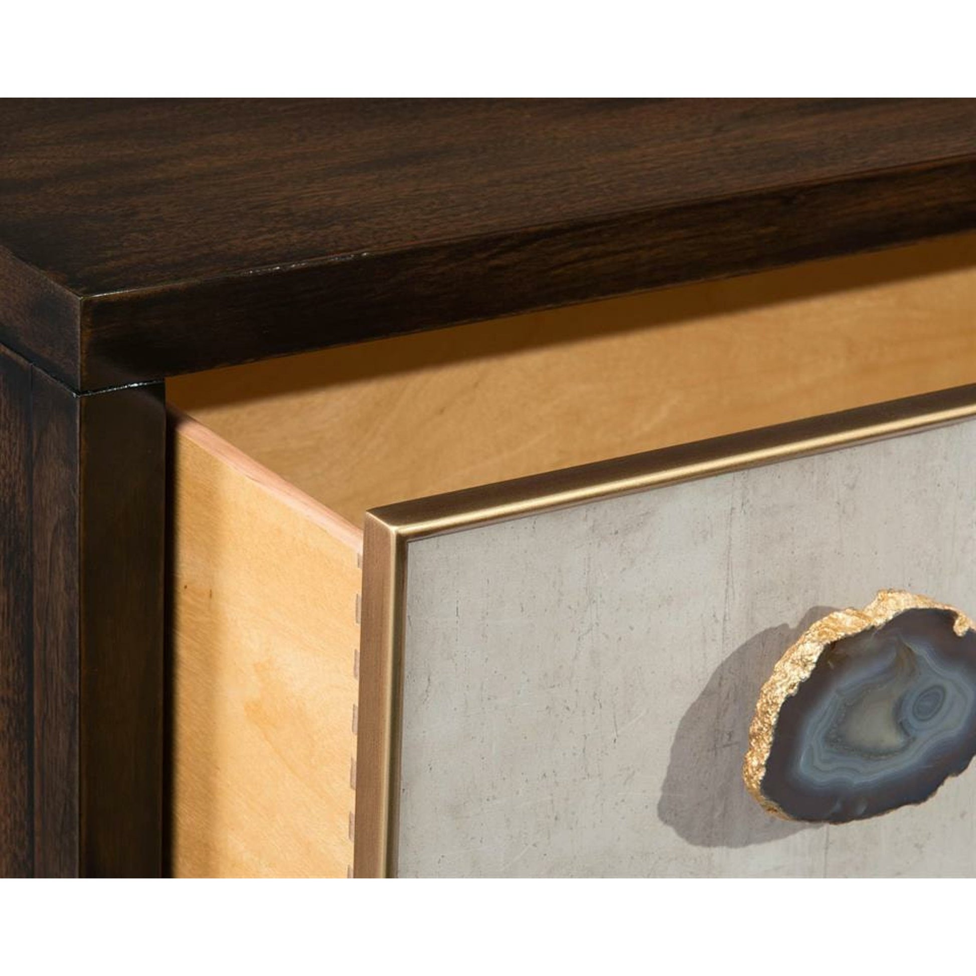 Palma Chest by John-Richard in black, gold. Made from unique in a transitional style.