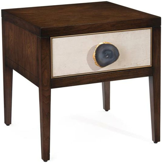 Isola Side Table by John-Richard in black, walnut. Made from unique in a transitional style.