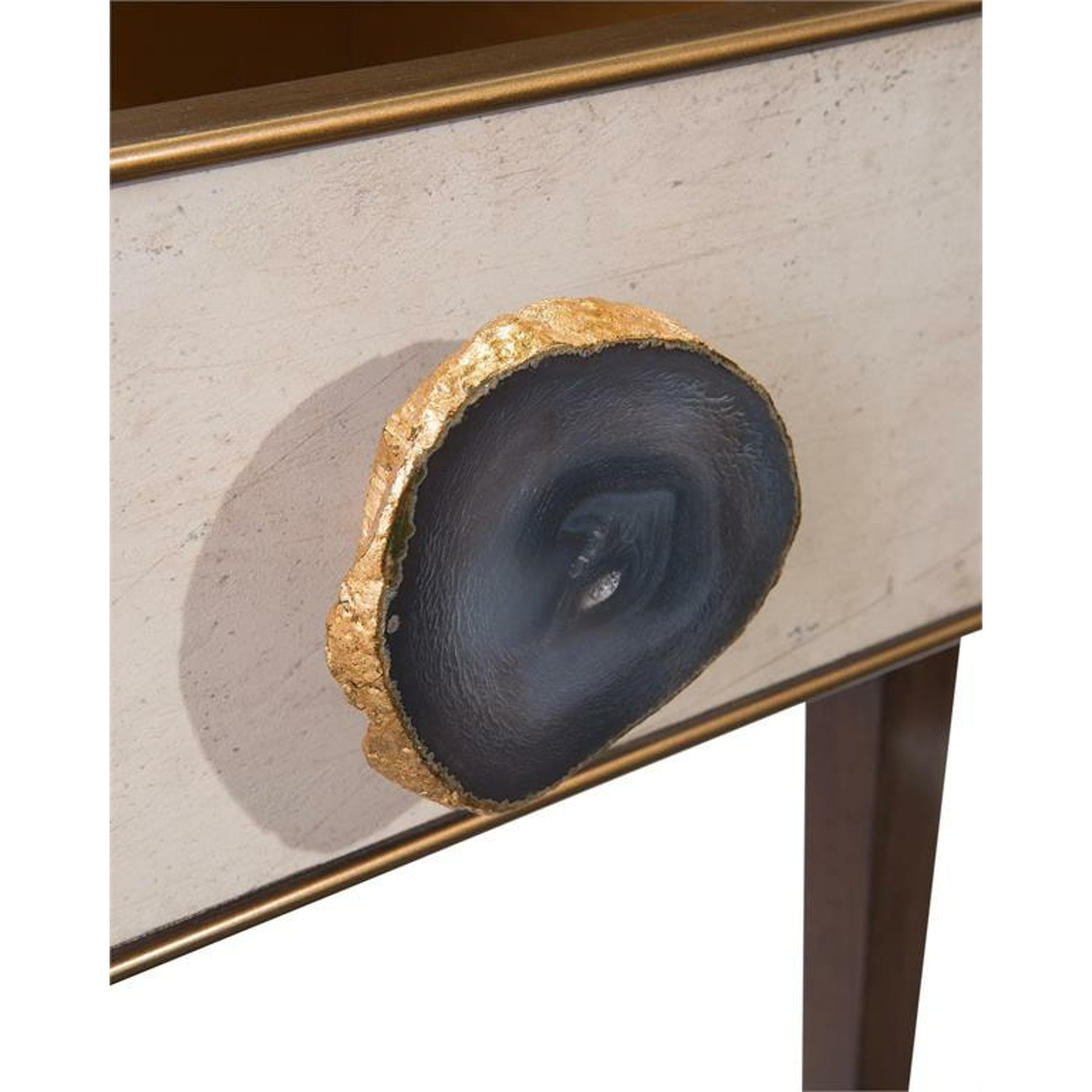 Isola Side Table by John-Richard in black, walnut. Made from unique in a transitional style.