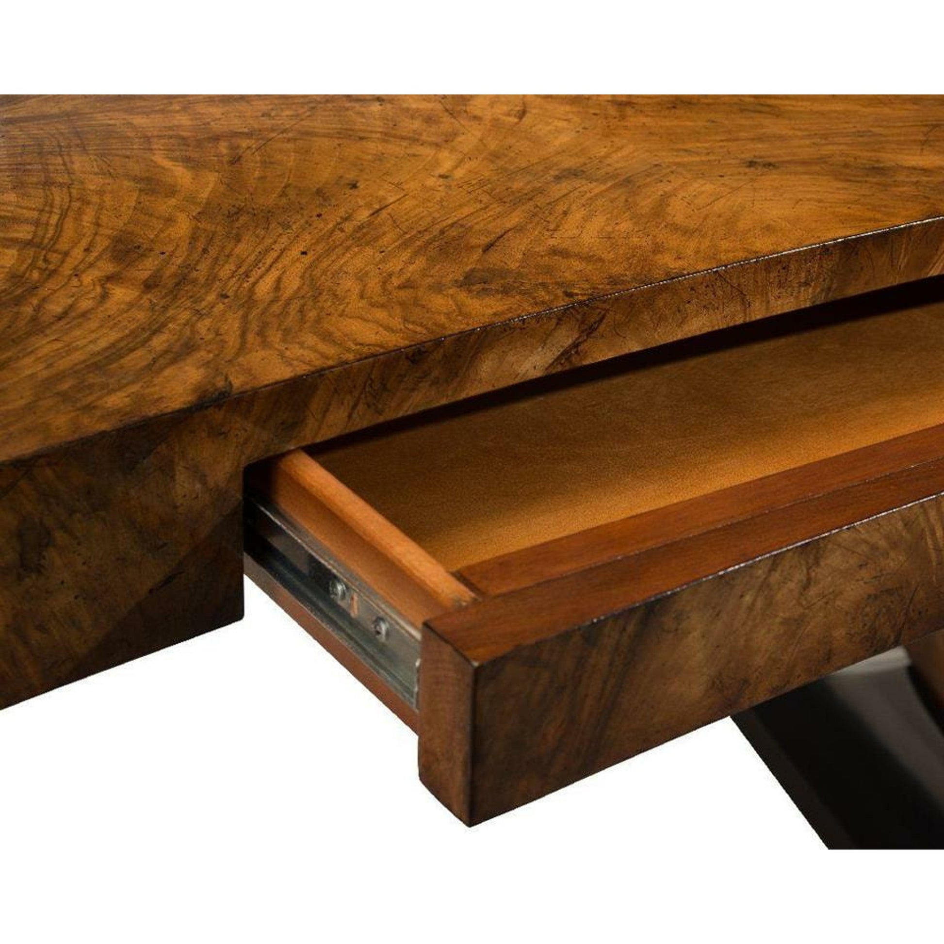 Curved Walnut Desk by John-Richard in walnut. Made from unique in a modern style.