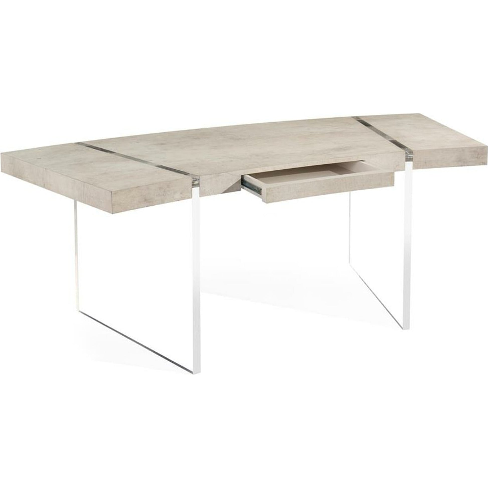 Loftus Desk by John-Richard in natural. Made from acrylic, metal in a modern style.