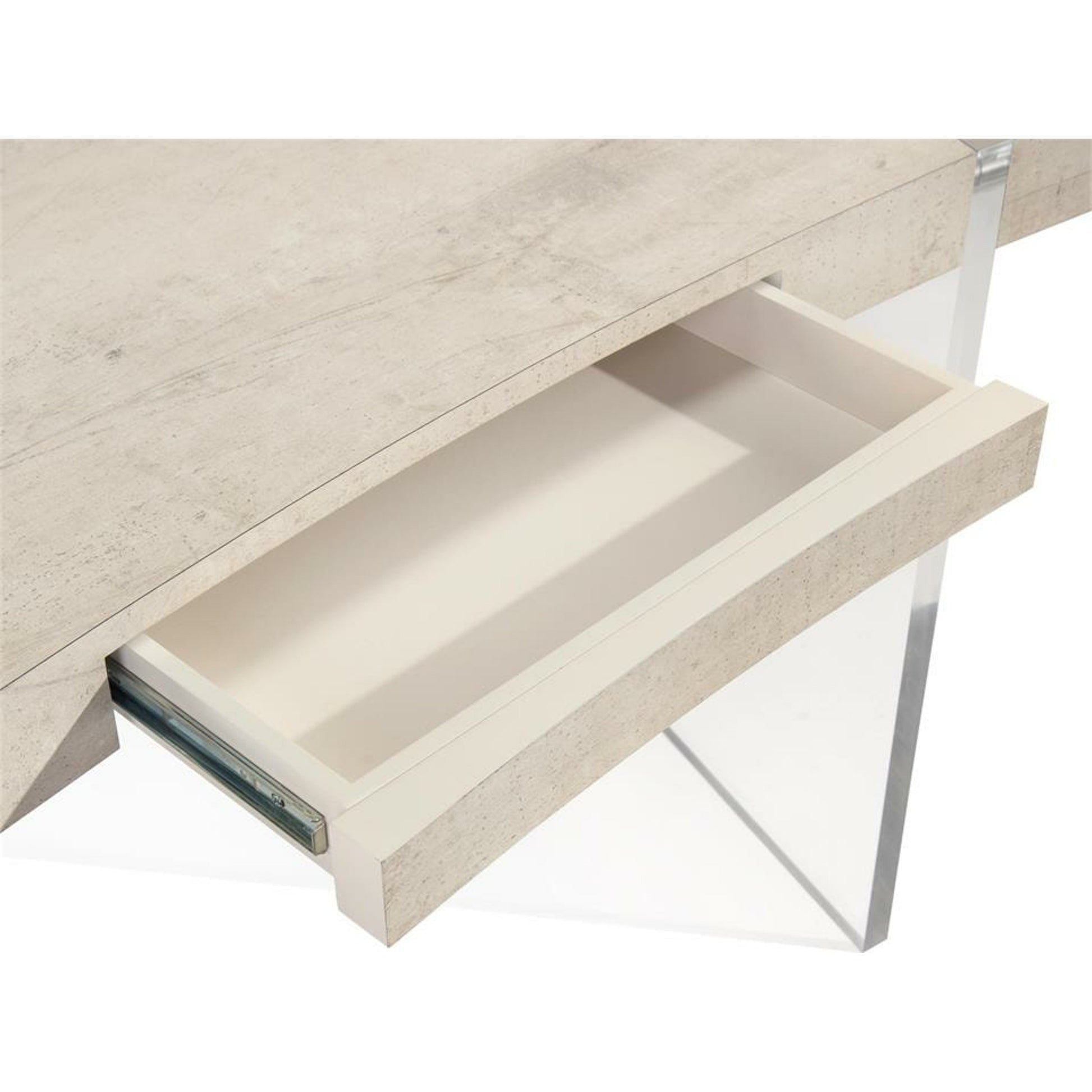 Loftus Desk by John-Richard in natural. Made from acrylic, metal in a modern style.