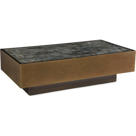 Esk Cocktail Table by John-Richard in bronze, gold. Made from bronze in a modern style.