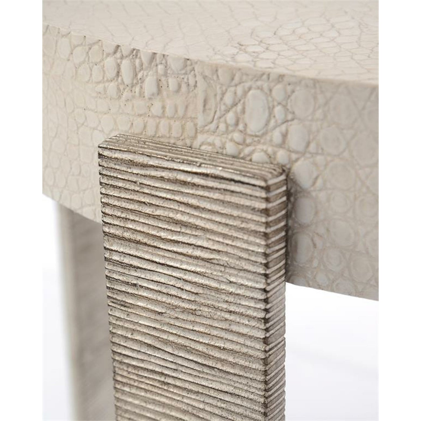 002 SR-864533 | Additional Silo | Kano Side Table by John-Richard in cream, silver, white. Made from unique in a modern style.