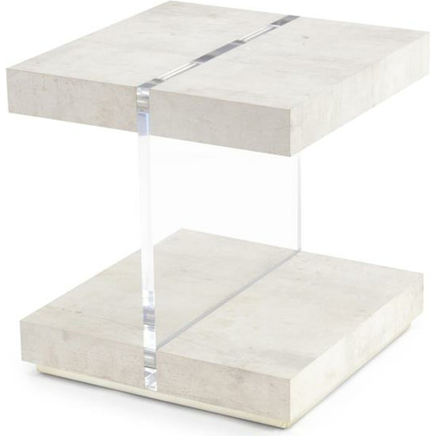 001 SR-864651 | Primary Silo | Loftus Side Table by John-Richard in pewter, silver. Made from acrylic in a modern style.