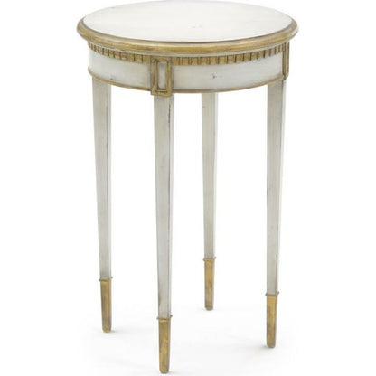 Chambolle Side Table by John-Richard in gold. Made from unique in a traditional style.