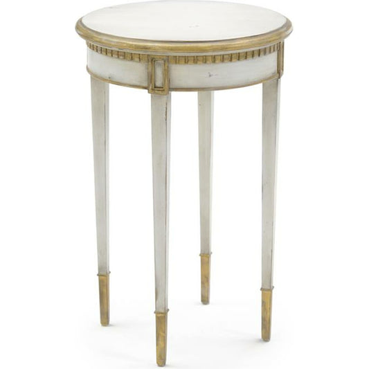Chambolle Side Table by John-Richard in gold. Made from unique in a traditional style.