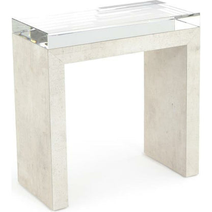 Semois End Table by John-Richard in natural. Made from crystal, glass in a modern style.