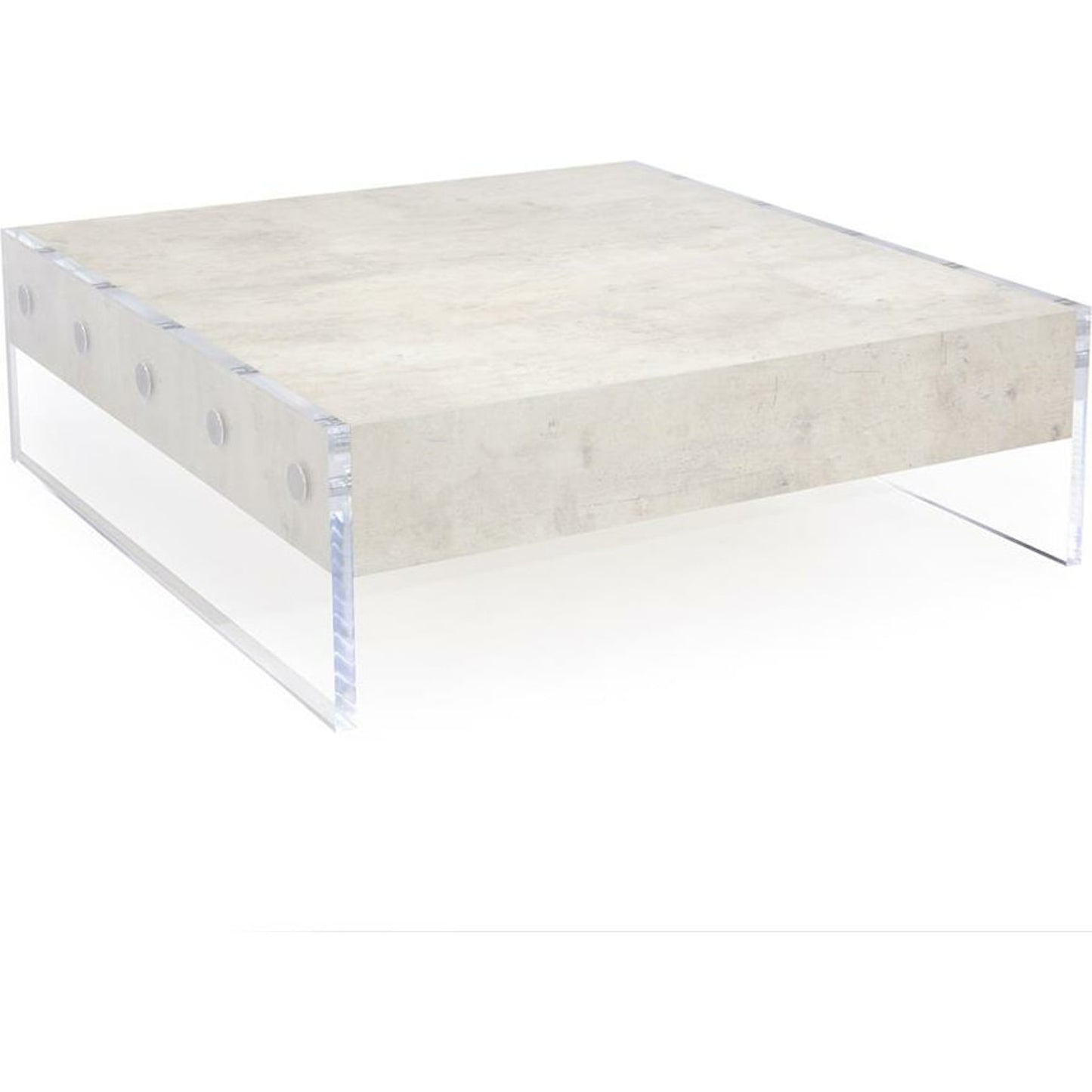 000 SR-863013 | Primary Silo | Besson Cocktail Table by John-Richard in stainless steel. Made from acrylic, steel in a modern style.