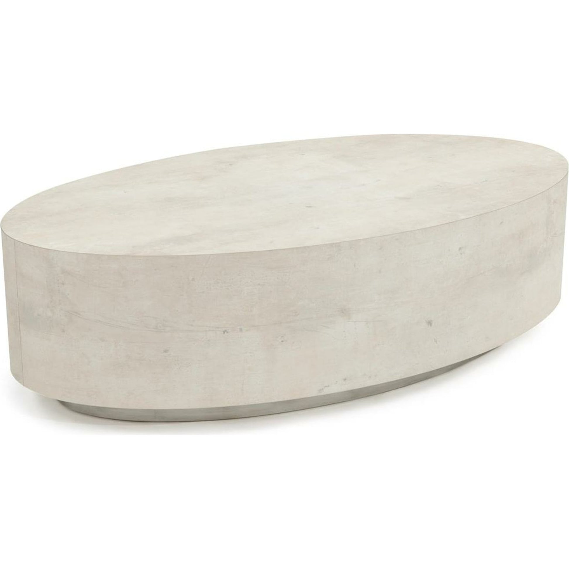 Loftus Oval Cocktail Table by John-Richard in tiza gesso. Made from unique in a modern style.
