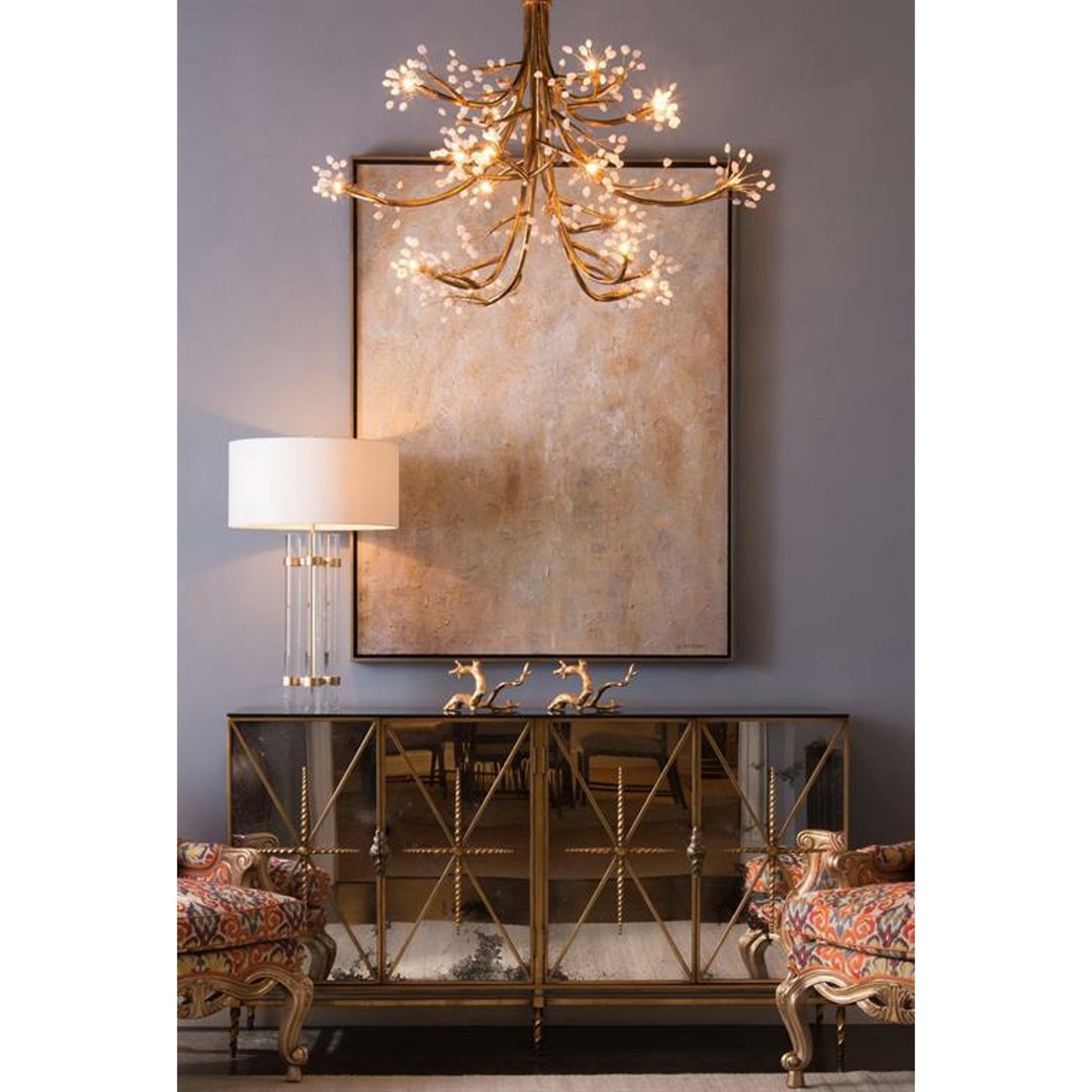 002 SR-865344 | Lifestyle | Rio Dresser by John-Richard in black, gold. Made from glass, steel in a transitional style.