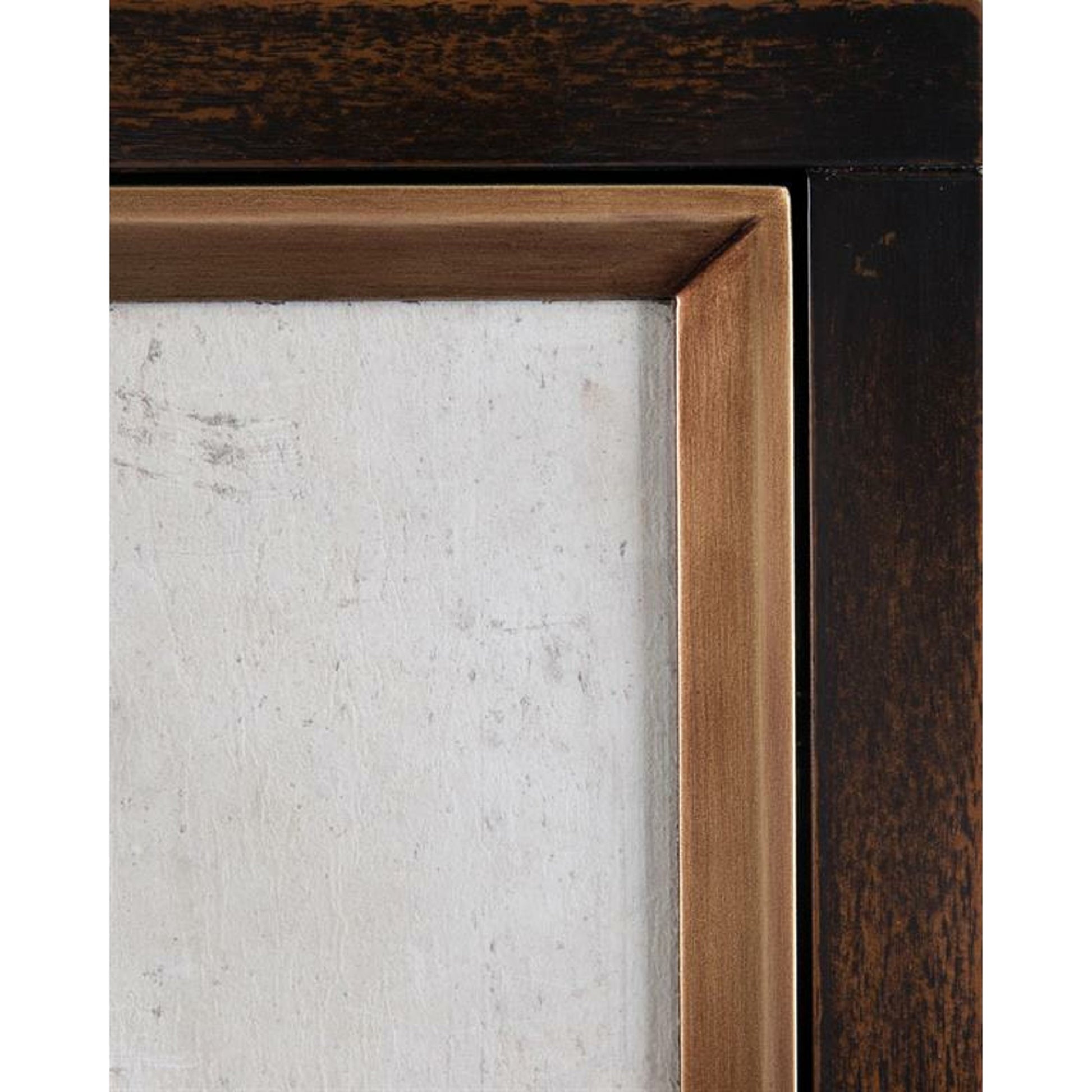 Anzu Cabinet by John-Richard in black, gold, walnut. Made from stone in a transitional style.