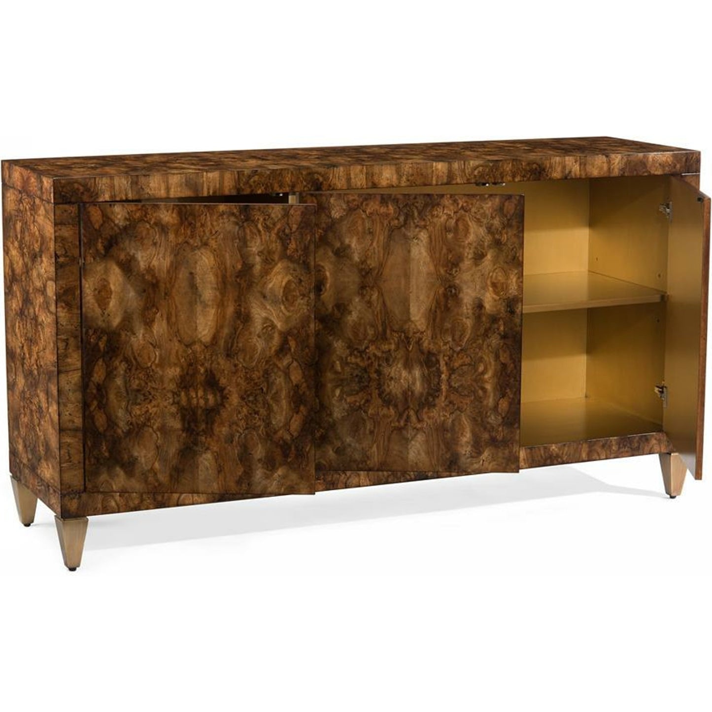 001 SR-866207 | Additional Silo | Woodcroft Sideboard by John-Richard in gold, walnut. Made from unique in a eclectic & global style.