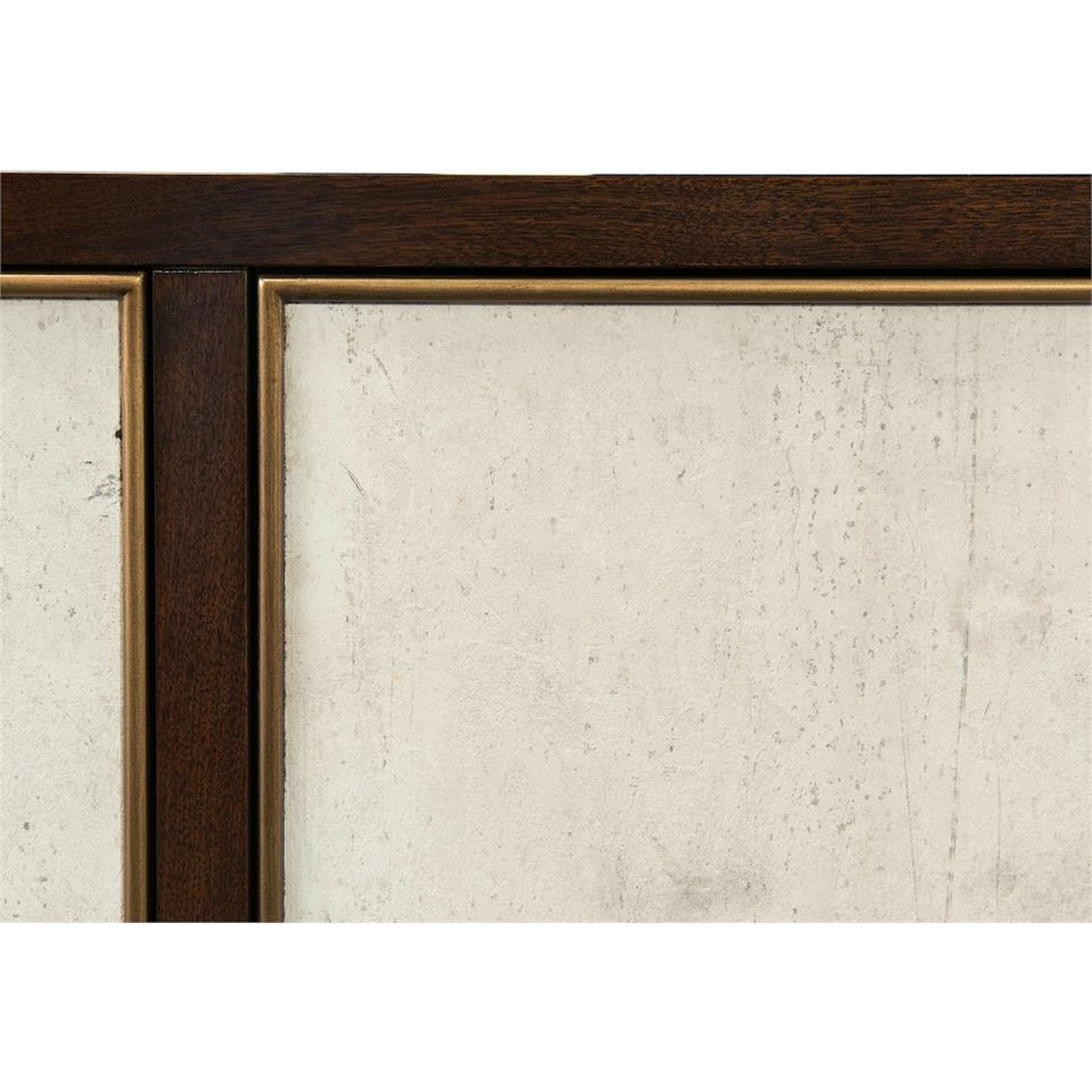 Mercia Credenza by John-Richard in black, gold, walnut. Made from stone in a transitional style.
