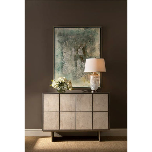 Lanark Buffet by John-Richard in pewter, silver. Made from steel in a modern style.