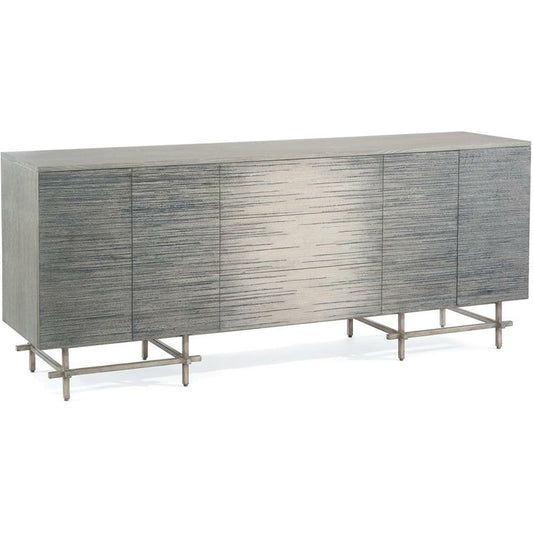 Harmony Sideboard by John-Richard in gray, oak, silver, white. Made from steel in a modern style.