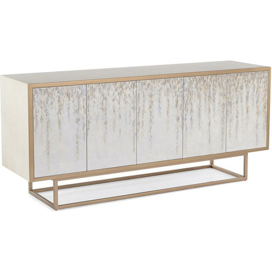 Ide Hill Sideboard by John-Richard in ash, beluga, brass. Made from brass, steel in a modern style.