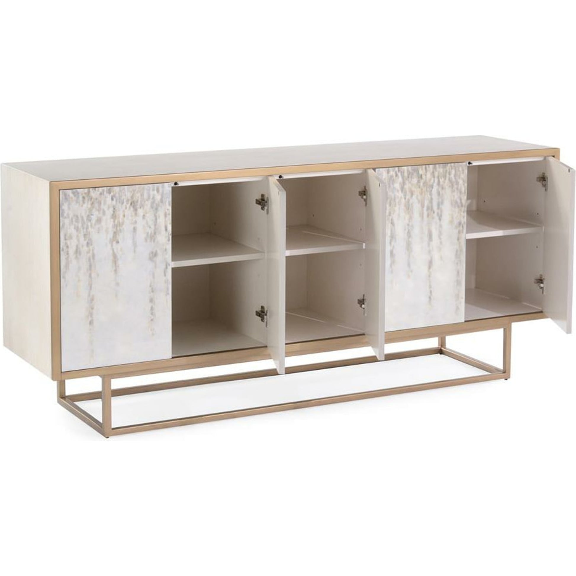 Ide Hill Sideboard by John-Richard in ash, beluga, brass. Made from brass, steel in a modern style.