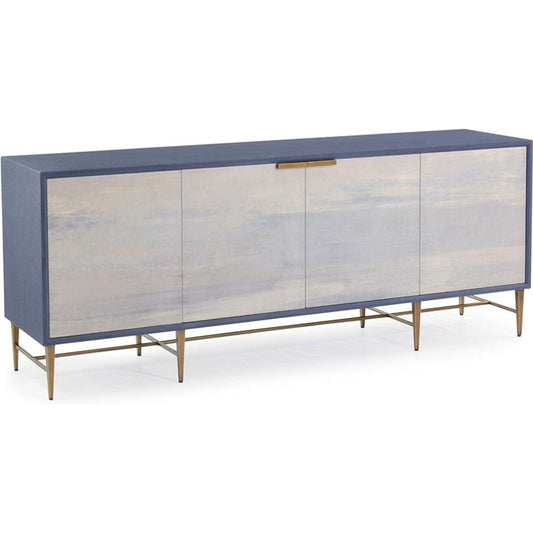 Skyscape Sideboard by John-Richard in brass, indigo. Made from brass, steel in a eclectic & global style.
