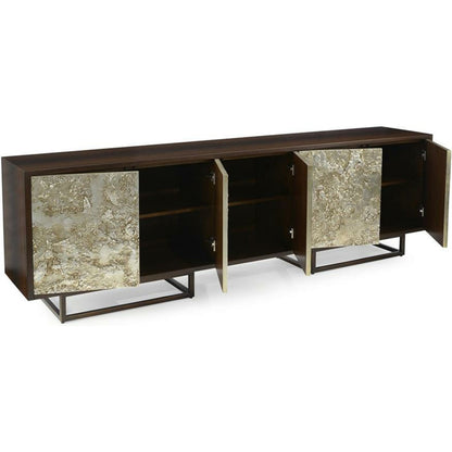 Ignea Sideboard by John-Richard in bronze, silver. Made from bronze, steel in a modern style.