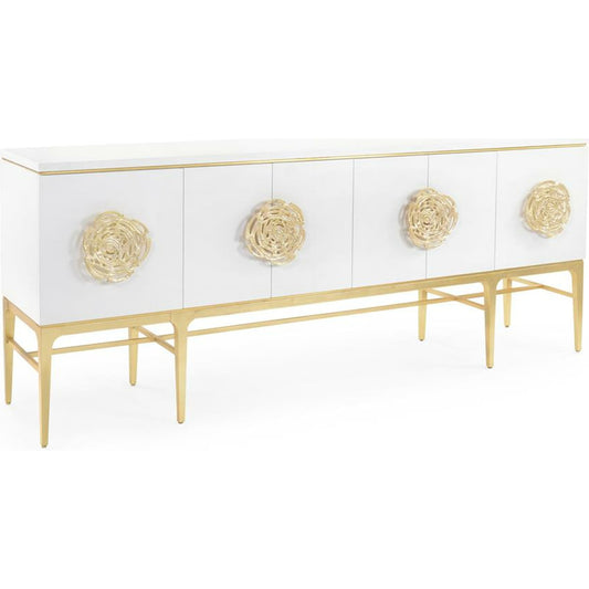 Moder Sideboard by John-Richard in ash, beluga, gold. Made from acrylic, steel in a transitional style.